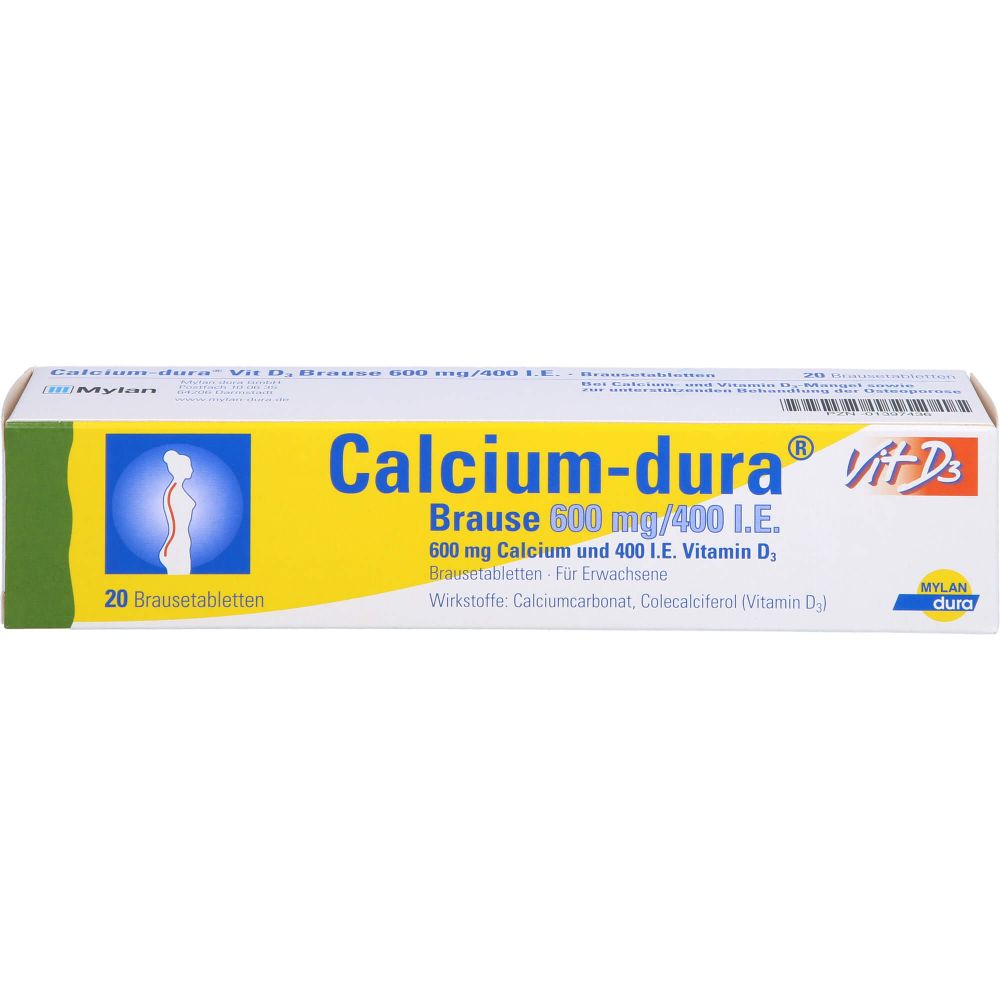 Calcium-dura Vit D3 Brause 600 mg/400 I.E.
