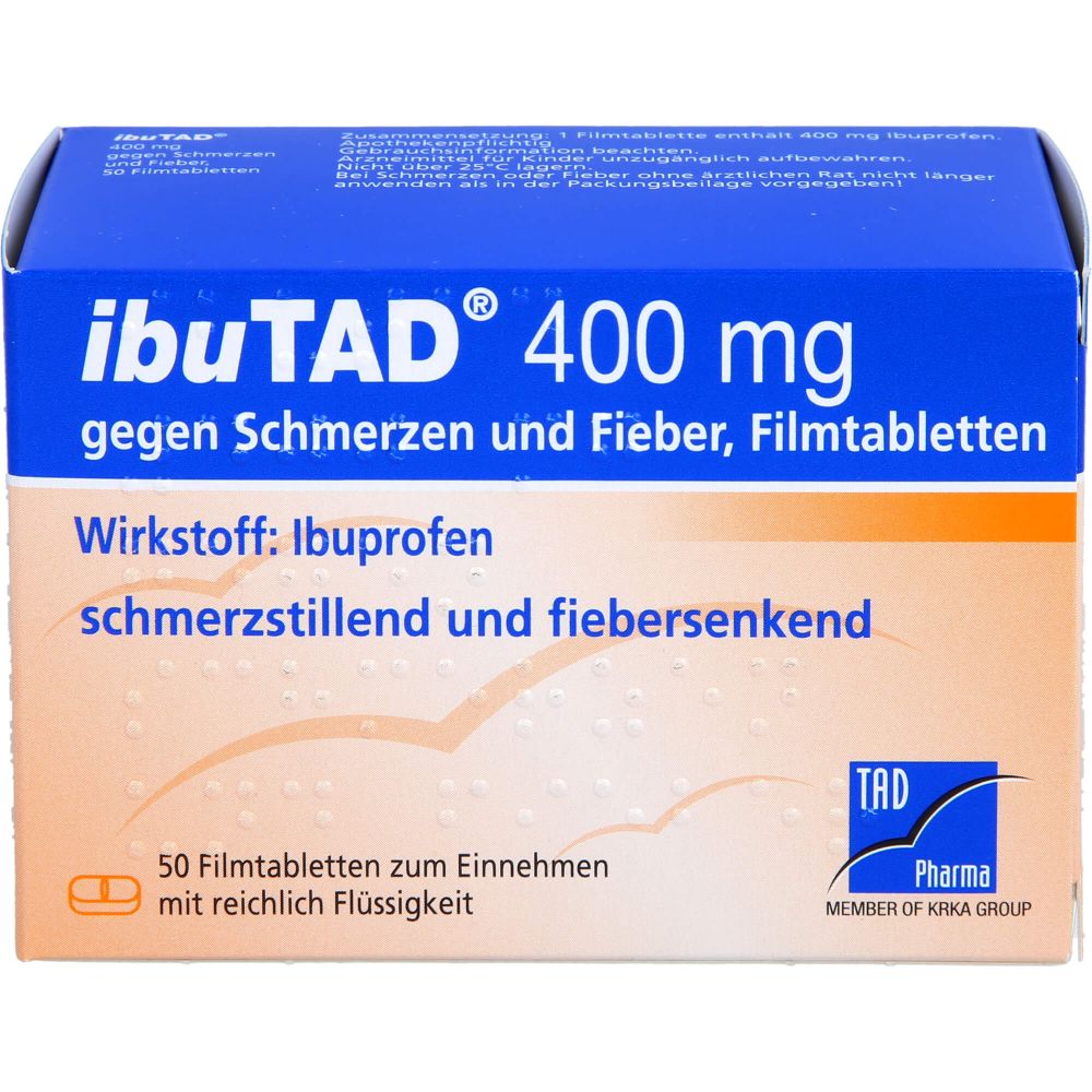 IbuTAD 400 mg gegen Schmerzen und Fieber