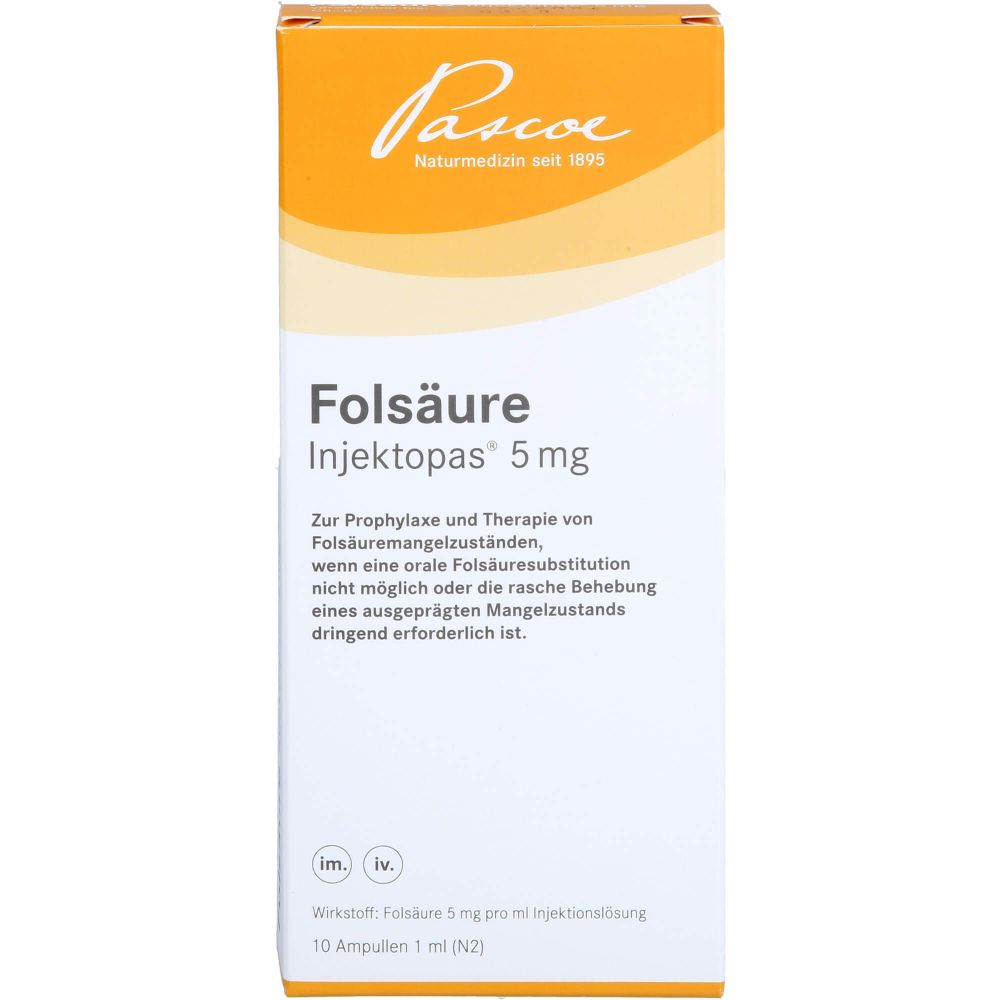 FOLSÄURE Injektopas 5 mg