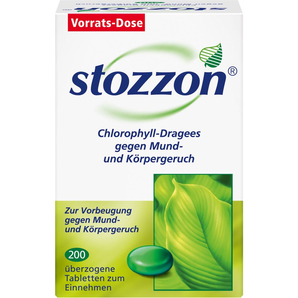 Stozzon Chlorophyll-Dragees gegen Mund- und Körpergeruch