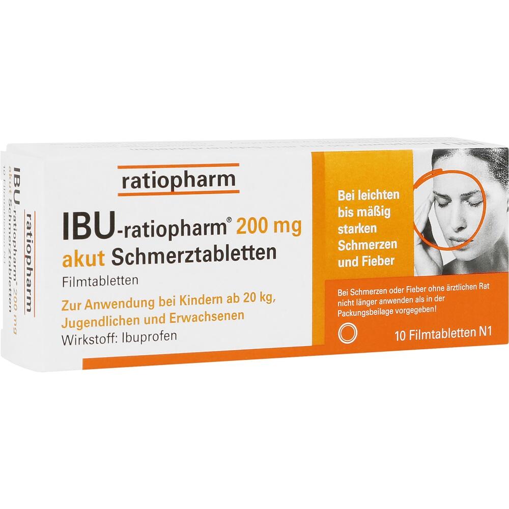 IBU-ratiopharm 200 mg akut Schmerztabletten