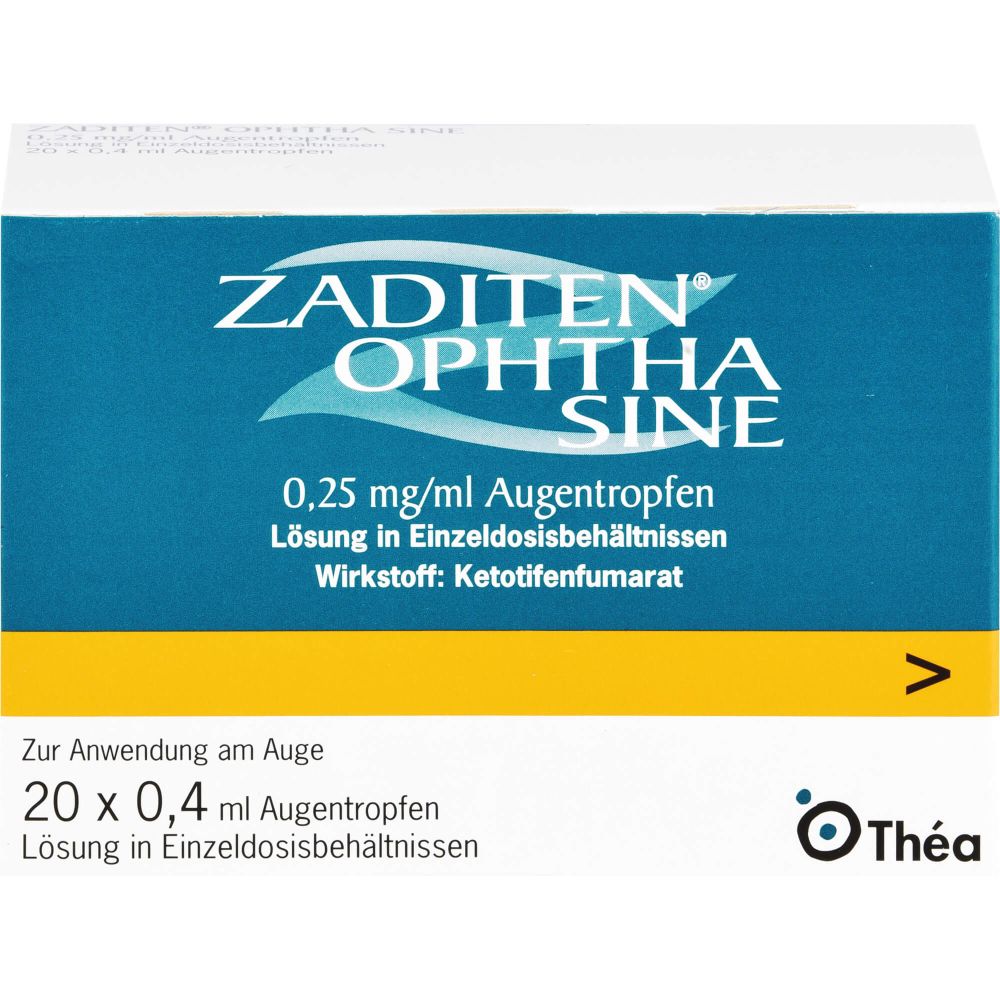 ZADITEN ophtha sine 0,25 mg/ml Augentropfen