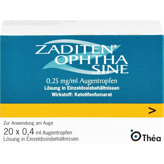 ZADITEN ophtha sine 0,25 mg/ml Augentropfen