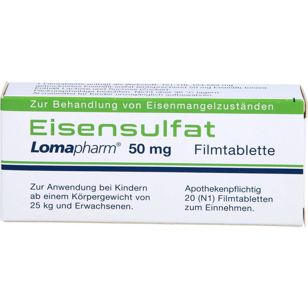 Eisensulfat Lomapharm 50 mg