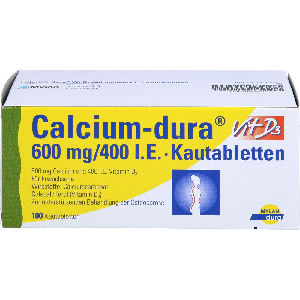 Calcium-dura Vit D3 600 mg/400 I.E.