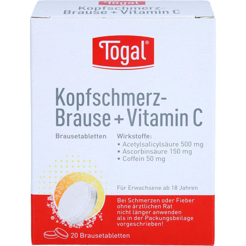 Togal Kopfschmerz-Brause+Vitamin C