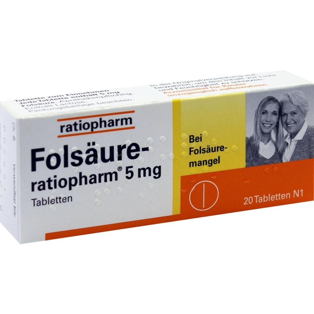Folsäure-ratiopharm 5 mg