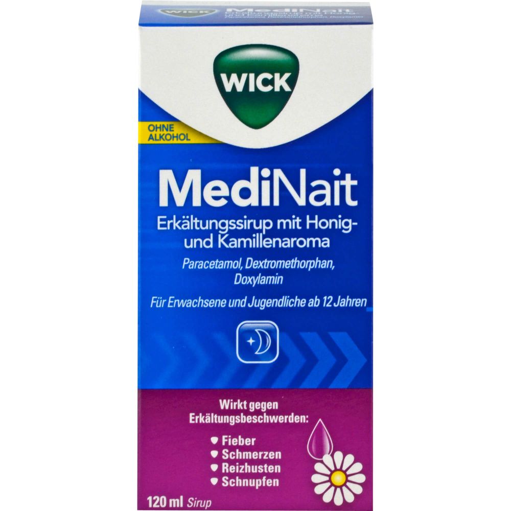WICK MediNait Erkältungssirup mit Honig- und Kamillenaroma