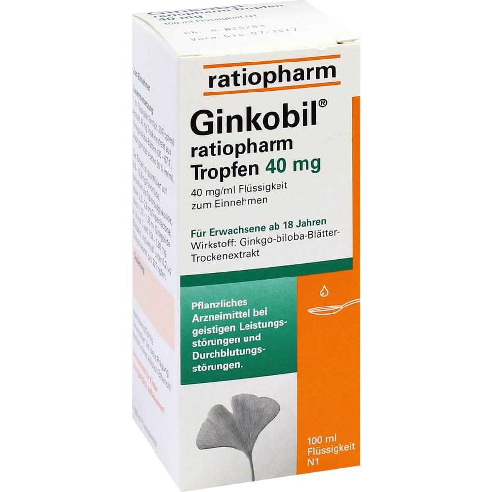 GINKOBIL ratiopharm 40 mg