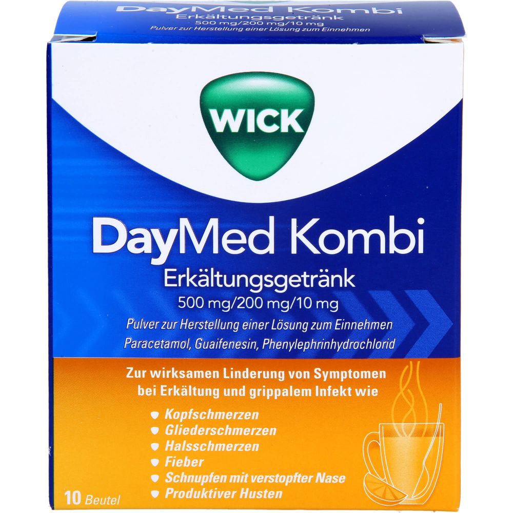 WICK DayMed Kombi Erkältungsgetränk 500 mg/200 mg/10 mg