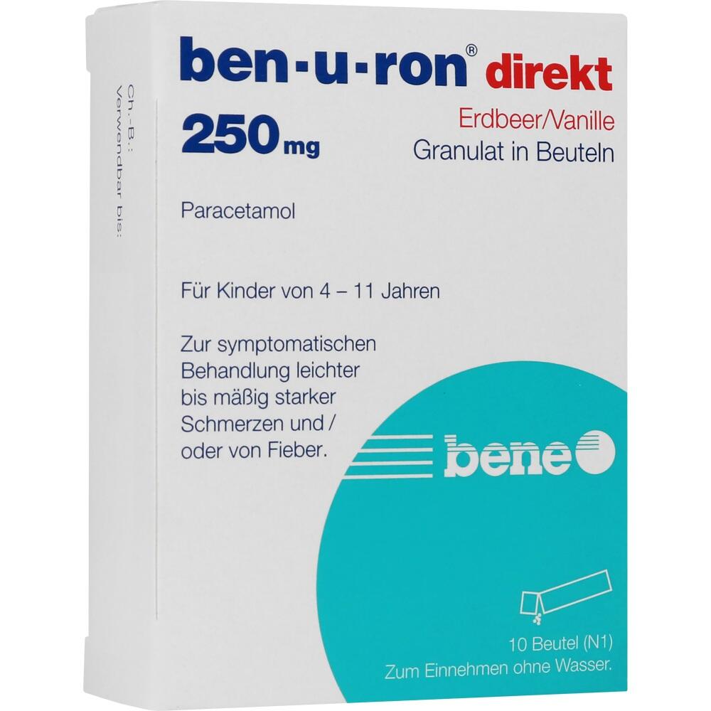 Ben-u-ron direkt Erdbeer/Vanille 250 mg