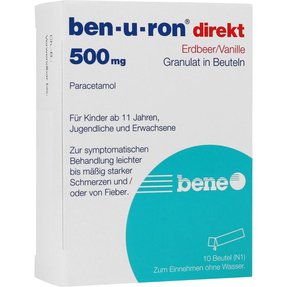Ben-u-ron direkt Erdbeer/Vanille 500 mg