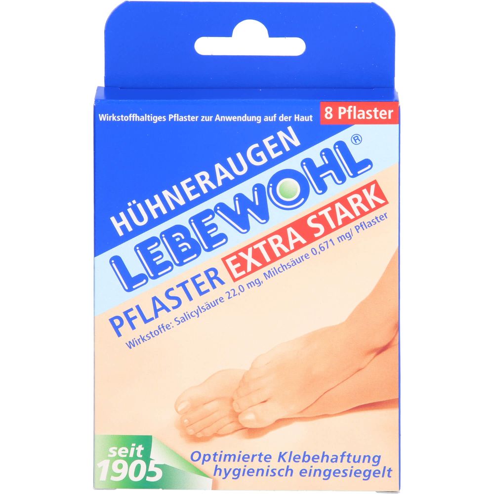 Lebewohl Hühneraugenpflaster extra stark
