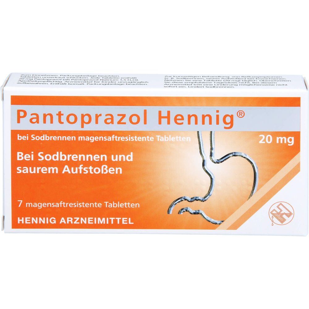 Pantoprazol Hennig bei Sodbrennen 20 mg