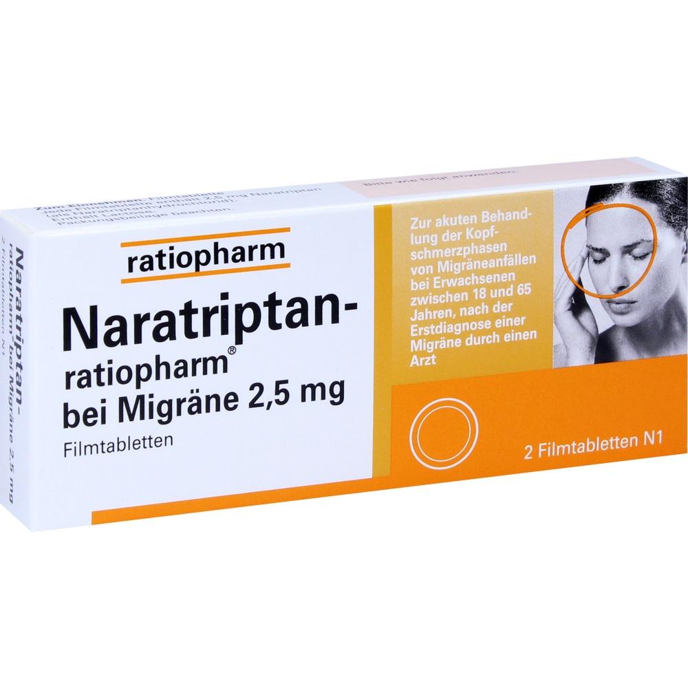 Naratriptan-ratiopharm bei Migräne 2,5 mg