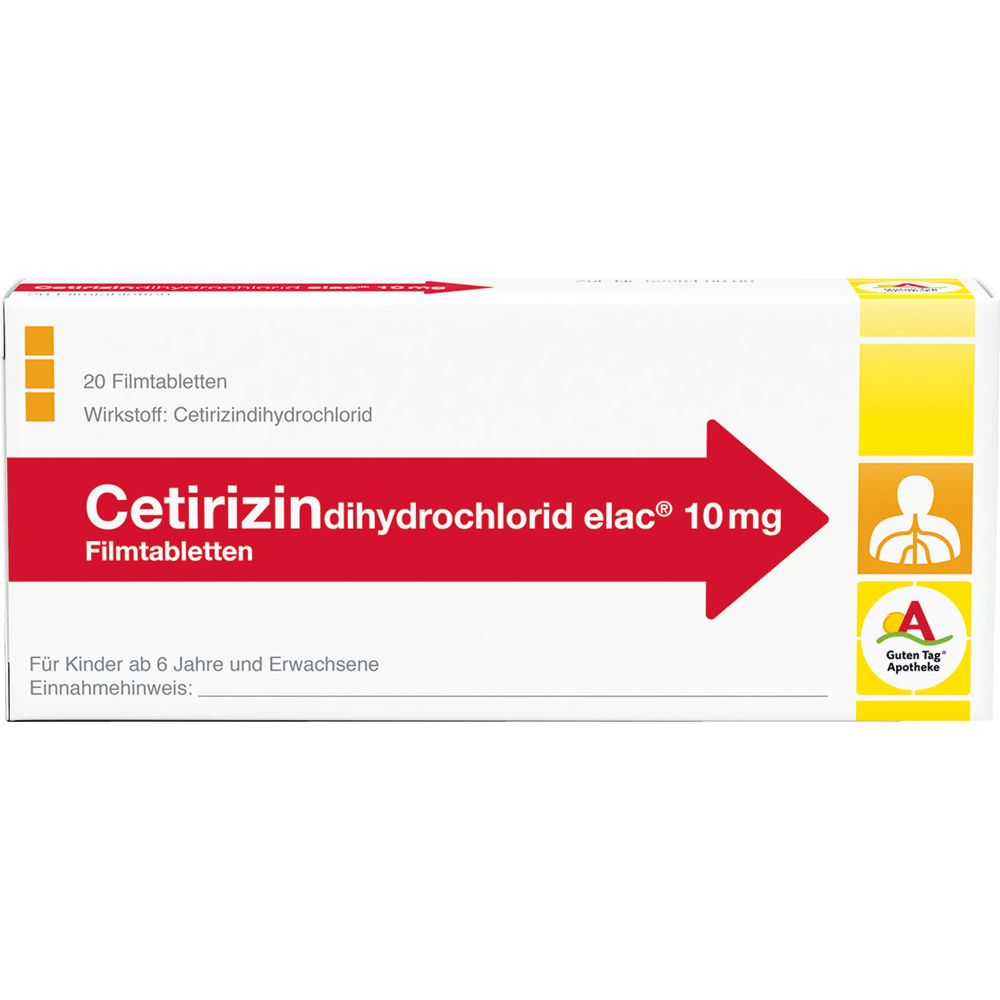 Cetirizindihydrochlorid elac 10 mg