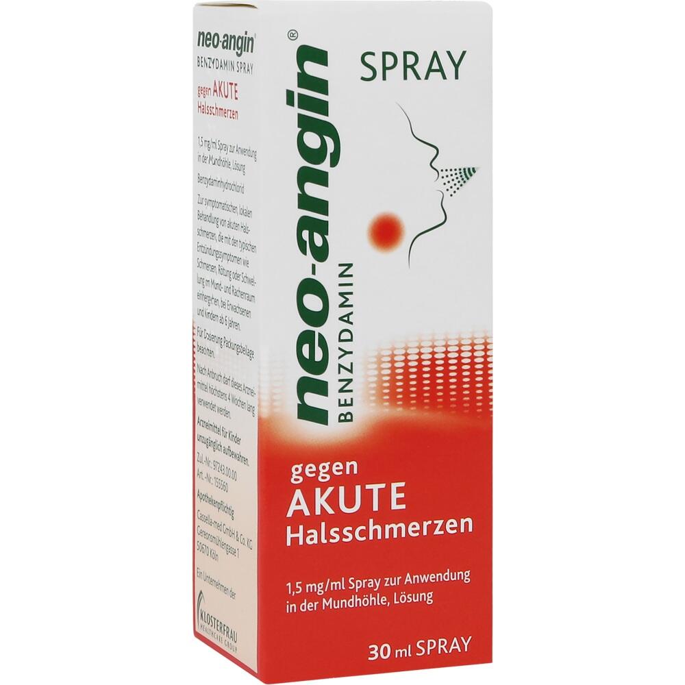 Neo-Angin Benzydamin Spray gegen akute Halsschmerzen