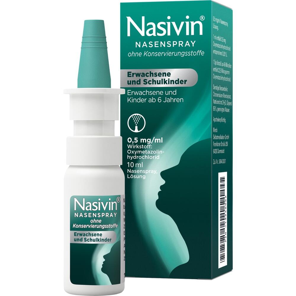 Nasivin Nasenspray ohne Konservierungsstoffe Erwachsene und Schulkinder