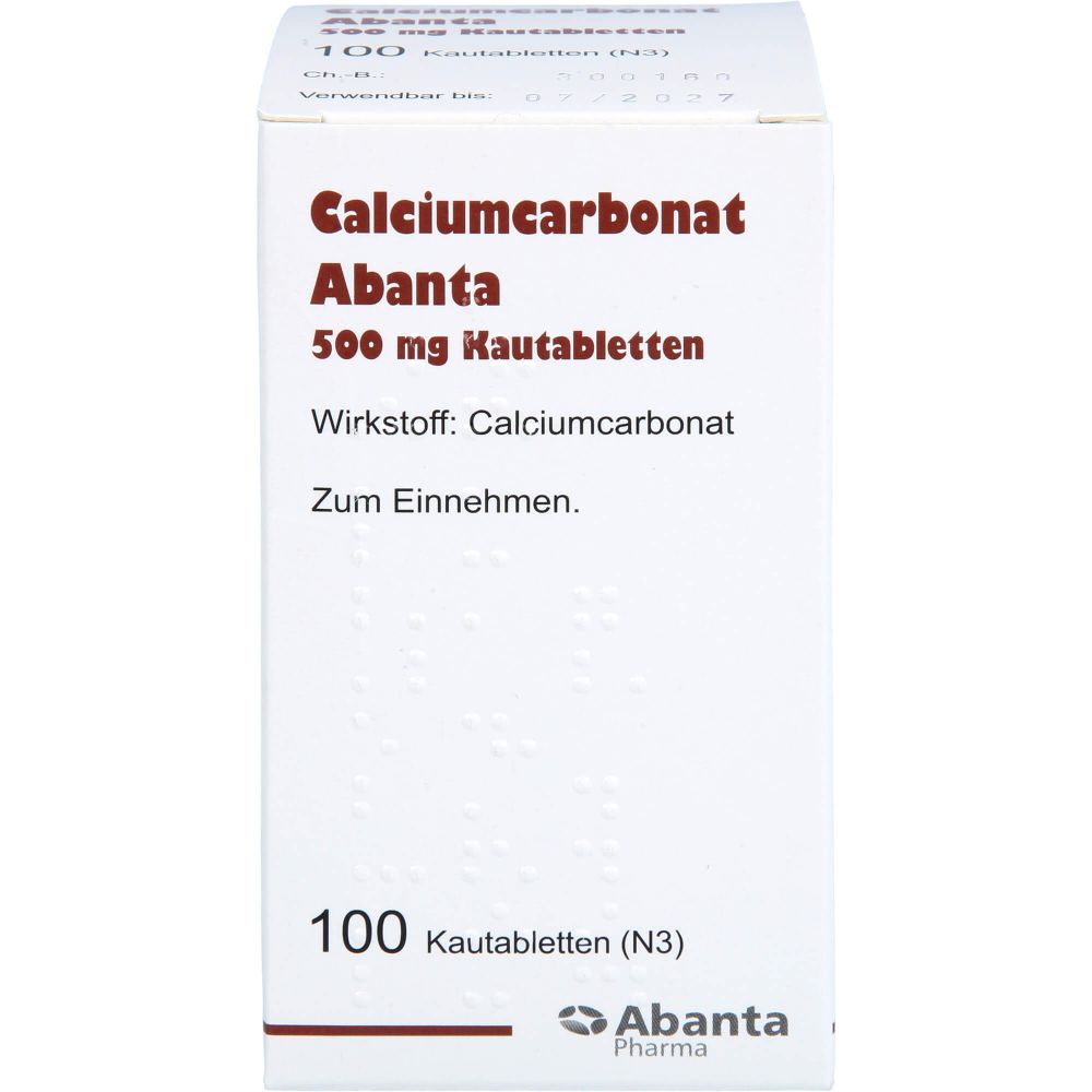 Calciumcarbonat Abanta 500 mg