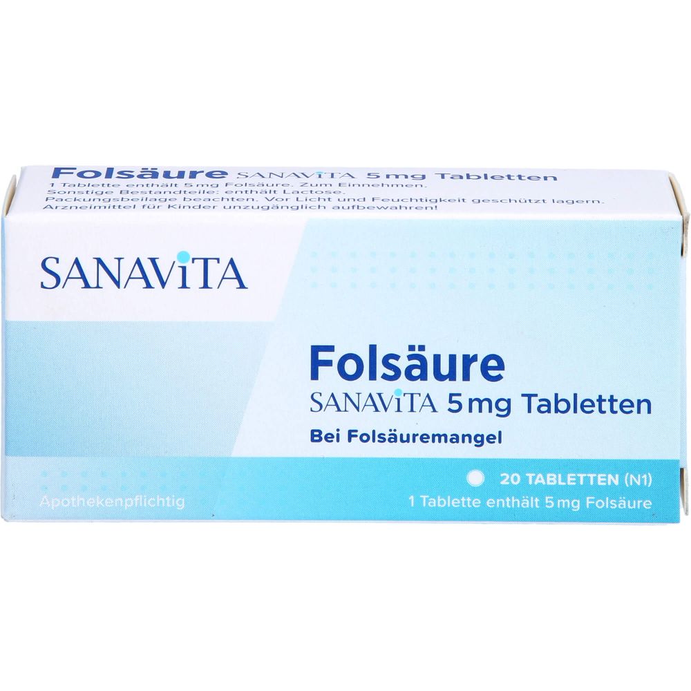 Folsäure Sanavita 5 mg