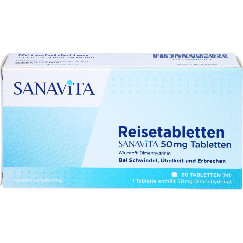 Reisetabletten Sanavita 50 mg