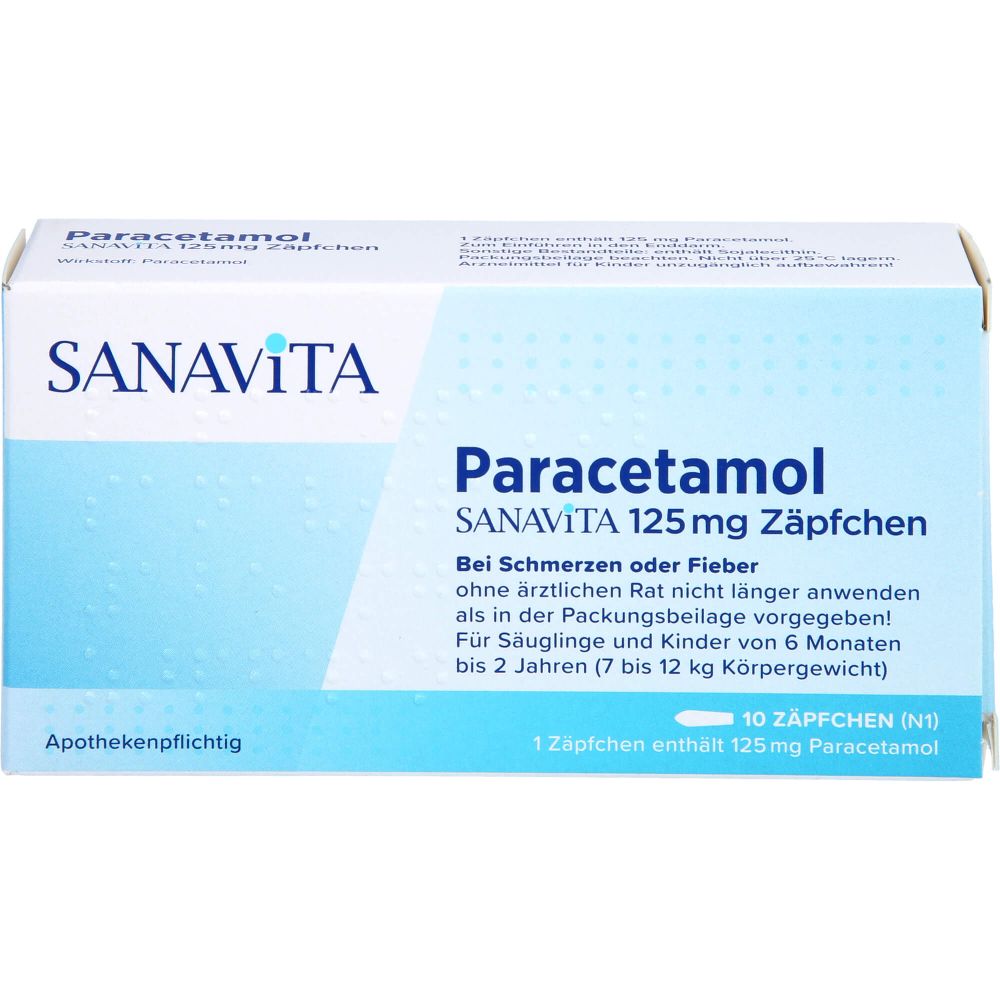 Paracetamol SANAVITA 125 mg