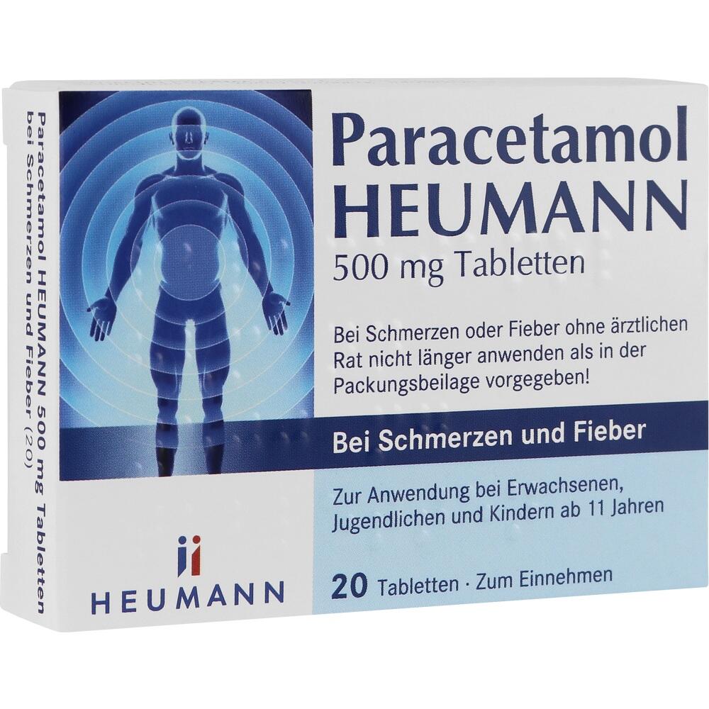 Paracetamol HEUMANN 500 mg bei Schmerzen und Fieber