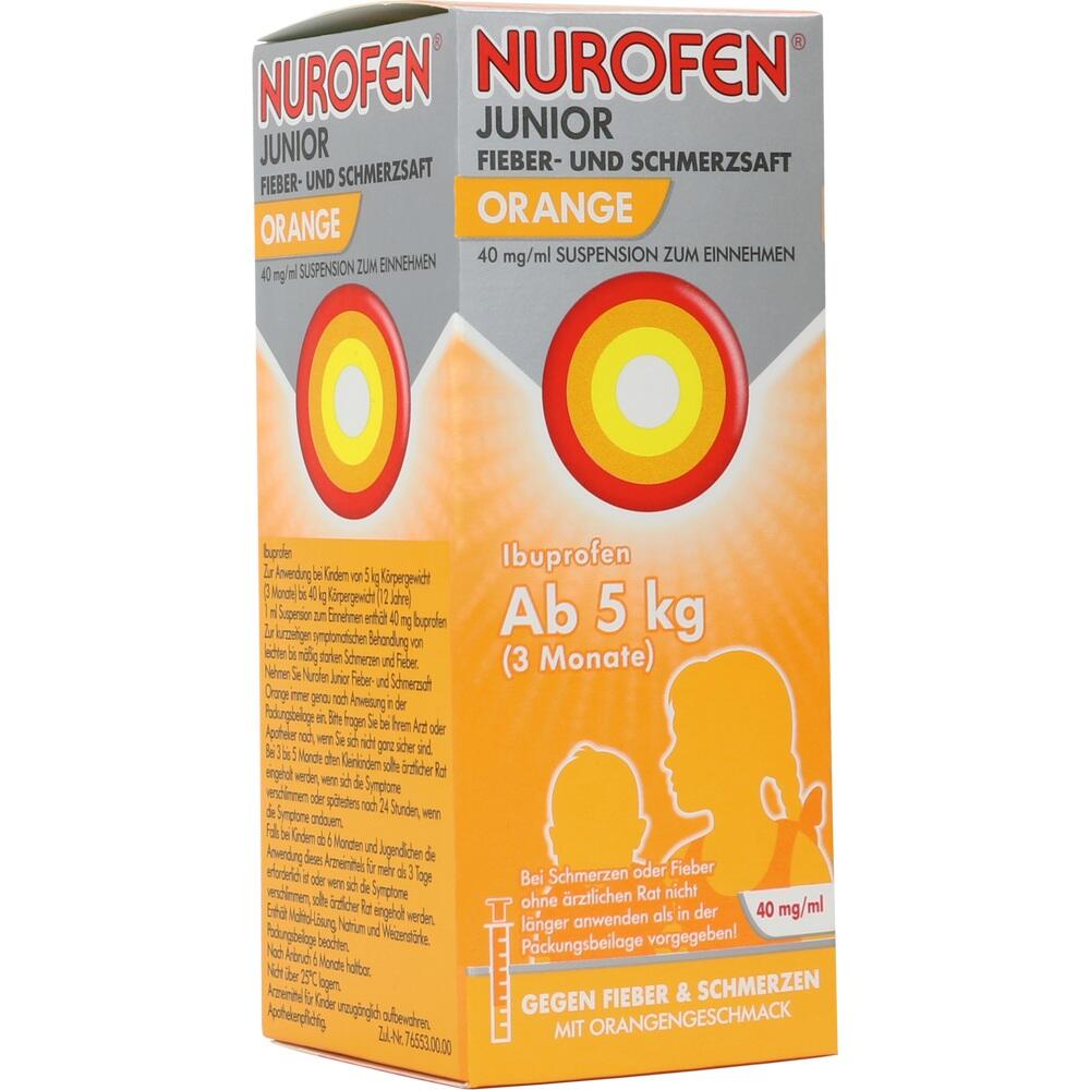 Nurofen Junior Fieber- und Schmerzsaft Orange 40 mg/ml Susp.