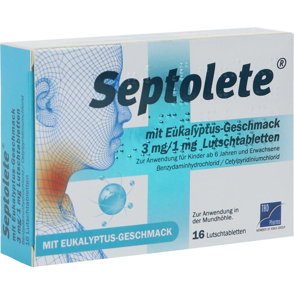 Septolete mit Eukalyptus-Geschmack 3 mg/1 mg