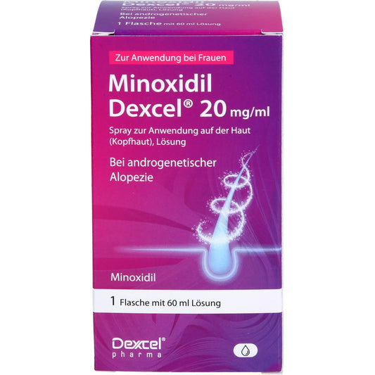 Minoxidil Dexcel 20 mg/ml zur Anwendung auf der Kopfhaut Frauen
