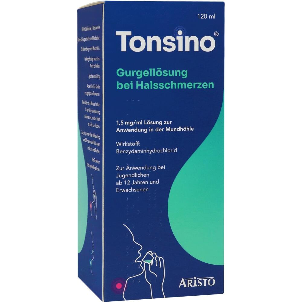 Tonsino Gurgellösung bei Halsschmerzen 1,5 mg/ml Lösung zur Anwendung in der Mundhöhle