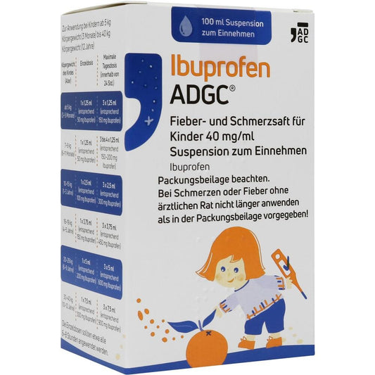 Ibuprofen ADGC Fieber- und Schmerzsaft für Kinder 40 mg/ml Suspension zum Einnehmen