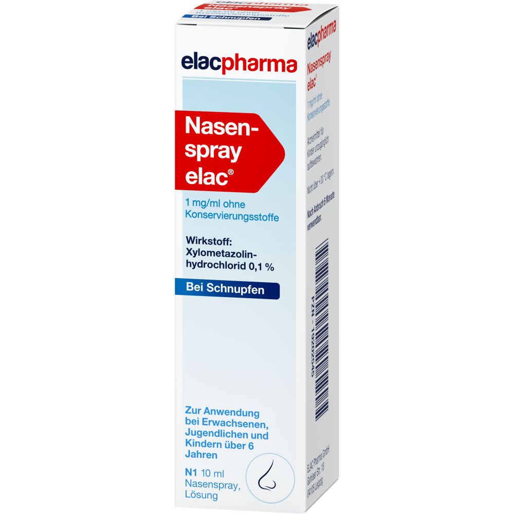 Nasenspray elac 1 mg/ml ohne Konservierungsstoffe