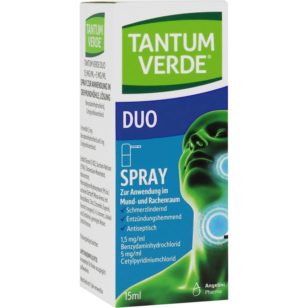 Tantum verde duo 1,5 mg/ml + 5 mg/ml zur Anwendung in der Mundhöhle